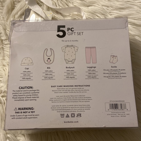 5 PC Gift Set for girl fits up to 6 months brand new in the box - Picture 4 of 8